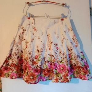 Mini Skirt‎ Floral Full Lined Cotton sz. 7